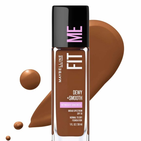 Maybelline Fit Me! Dewy & Smooth Normal to Dry Skin Foundation #375 Java - Picture 1 of 6